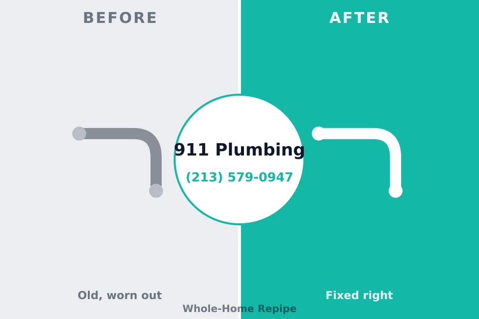 Before and after: plumbing company Story City, IA